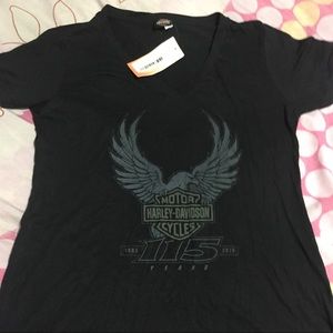 Harley Davidson Eagle Woman SS V-Neck T 19-xl